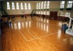體育館室內木地板籃球場場地，木地板羽毛球場地