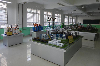 長沙科威模型制造220KV-110KV-35KV變電站模擬裝置、220KV有載調壓電力變壓器仿真模型、電力輸變電系統工藝流程實訓沙盤KWDL-SX9米X2米