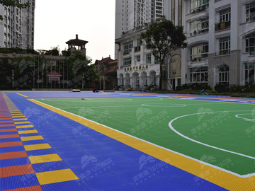 唯美康悬浮运动地板幼儿园篮球场室外体育防滑耐磨拼装式地板
