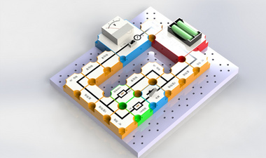 新能源电子积木实验玩具diy科学物理电学实验 基础版
