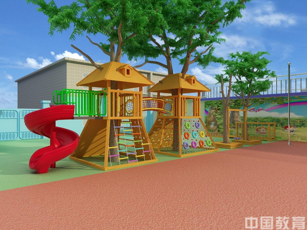 天津公安局幼儿园----树屋设计改变传统玩法