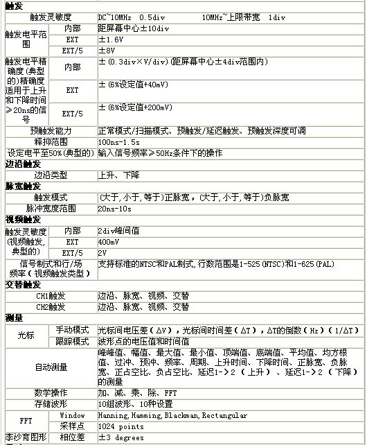 数字存储示波器/存储示波器